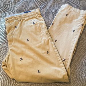 Mens Khakis Skull Polo Jeans